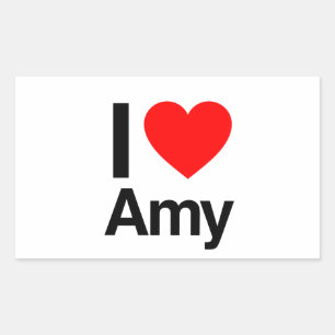 i Liebe amy Rechteckiger Aufkleber
