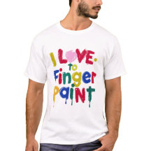 I Liebe an Finger Paint