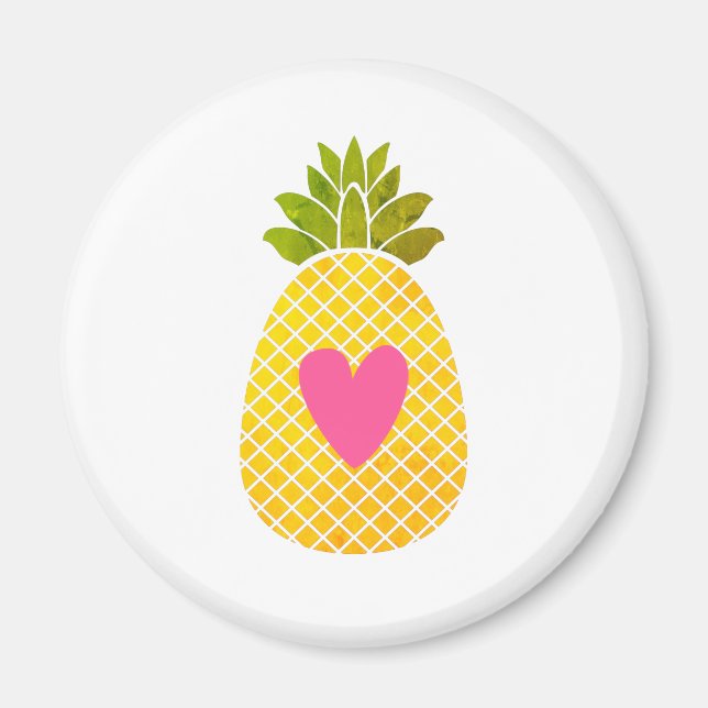 I Liebe Ananas Magnet (Vorne)
