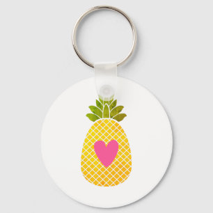 I Liebe Ananas Schlüsselanhänger