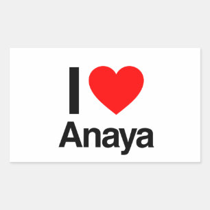 i Liebe Anaya Rechteckiger Aufkleber