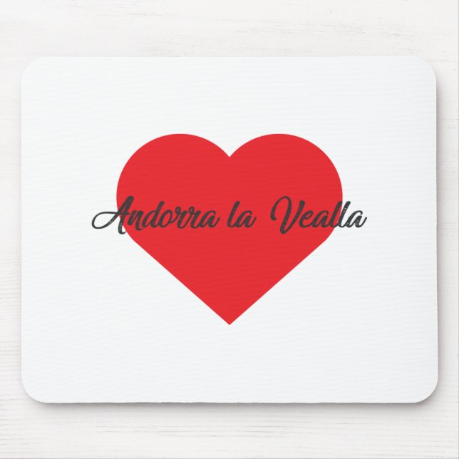 I Liebe Andorra la Vealla - Andorra Mousepad (Vorne)