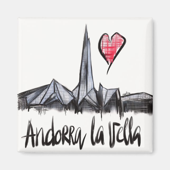 I Liebe Andorra la Vella Magnet (Vorne)
