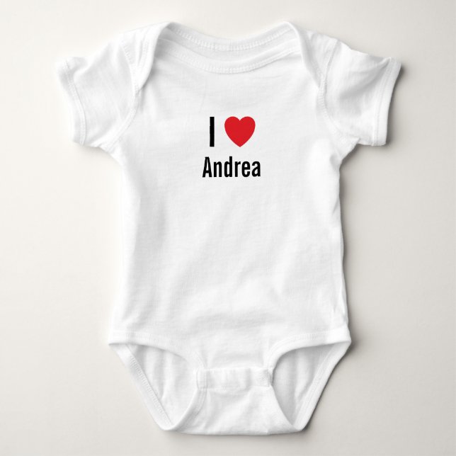 I Liebe Andrea Baby Strampler (Vorderseite)