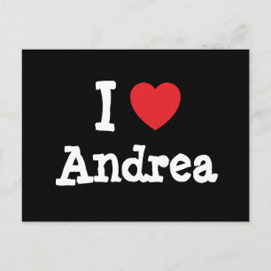 I Liebe Andrea heart T - Shirt Postkarte