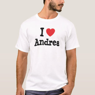 I Liebe Andrea Herz maßgeschneidert personalisier T-Shirt