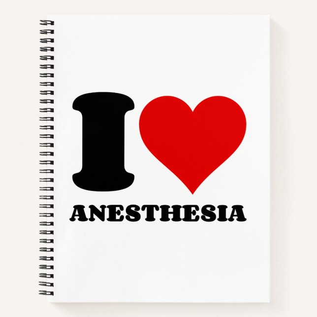 I LIEBE ANESTHESIEN NOTIZBUCH (Vorderseite)