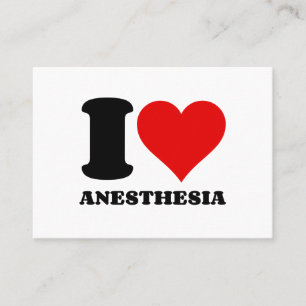 I LIEBE ANESTHESIEN VISITENKARTE