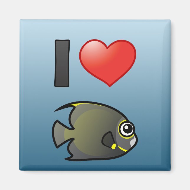 I Liebe Angelfish Magnet (Vorne)
