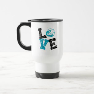 I LIEBE Angeln Fischer Angler REISE MUG Reisebecher