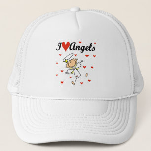 I Liebe Angels T - Shirt und Geschenke Truckerkappe