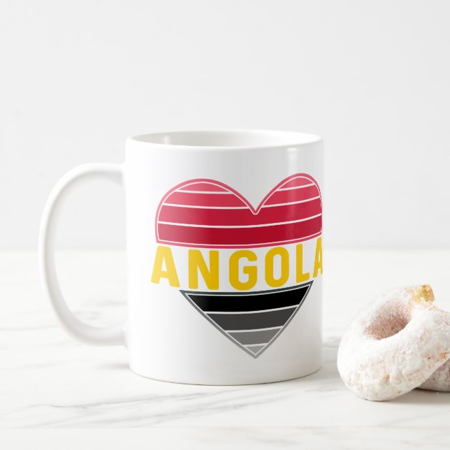 I Liebe Angola, Angola Kaffeetasse (Mit Donut)