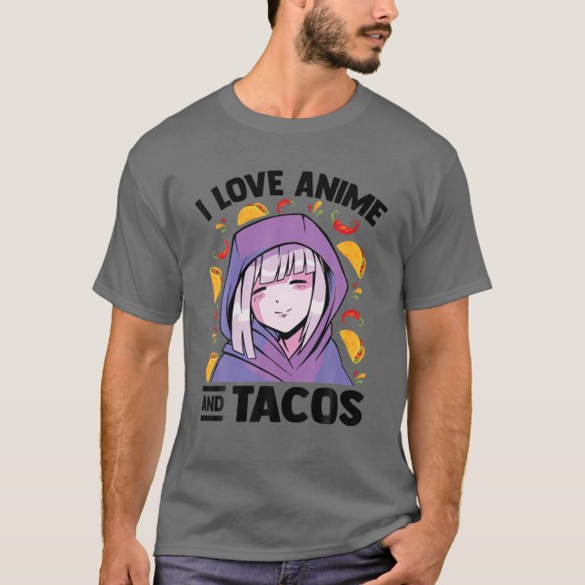 I Liebe Anime and Avocados - Kawaii Blushing Otaku T-Shirt (Vorderseite)