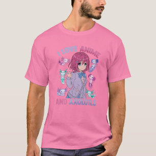 I Liebe Anime and Axolotls - Kawaii Otaku - Niedli T-Shirt