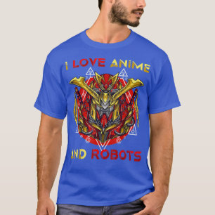 I Liebe Anime and Robots Otaku Robot Samurais Mang T-Shirt