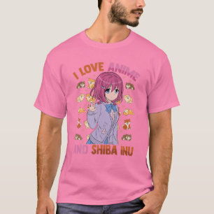 I Liebe Anime and Shiba Inu - Kawaii Otaku - Niedl T-Shirt