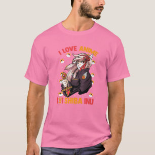 I Liebe Anime and Shiba Inu - Niedlich Kawaii - Ot T-Shirt