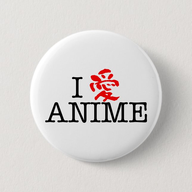 I Liebe Anime Button (Vorderseite)