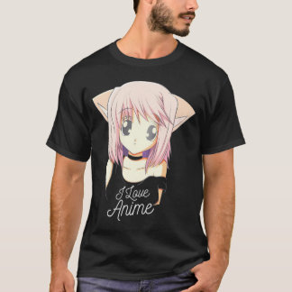 I Liebe Anime Niedlich Anime Girl Japanisch Swea T-Shirt
