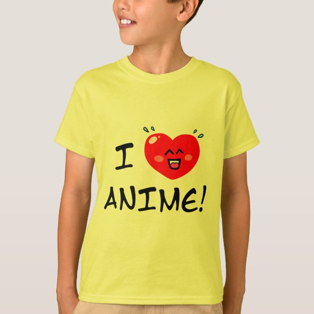 I Liebe Anime T-Shirt (Vorderseite)