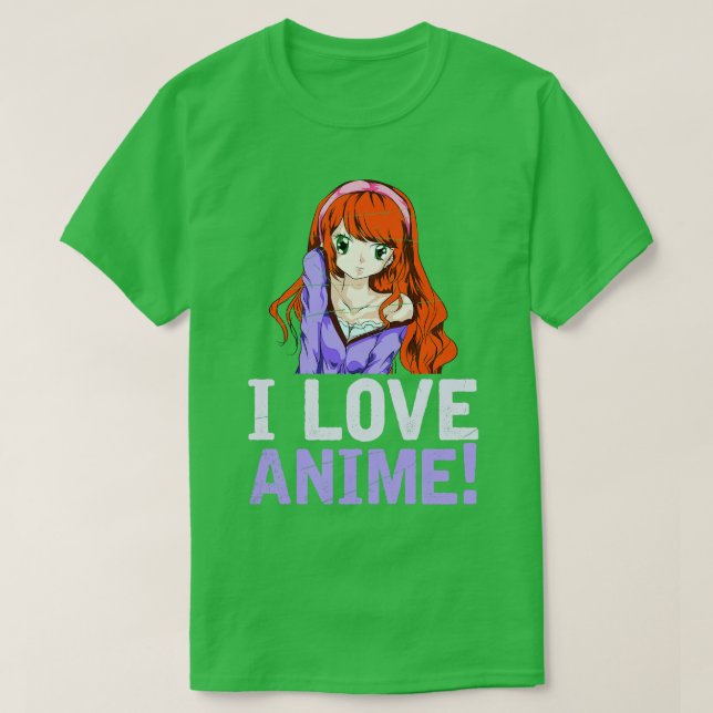 I Liebe Anime T-Shirt (Design vorne)