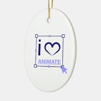I Liebe animieren Keramik Ornament