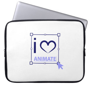 I Liebe animieren Laptopschutzhülle