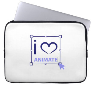 I Liebe animieren Laptopschutzhülle