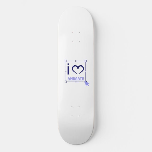 I Liebe animieren Skateboard (Vorderseite)
