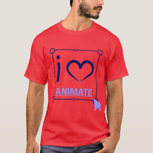 I Liebe animieren T-Shirt