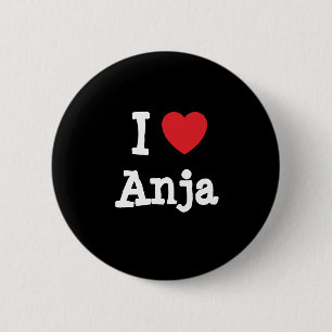 I Liebe Anja T - Shirt Button