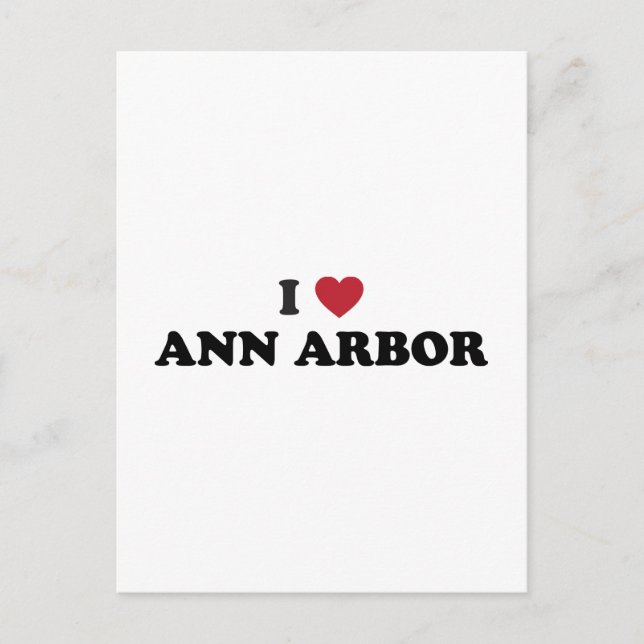 I Liebe Ann Arbor Michigan Postkarte (Vorderseite)