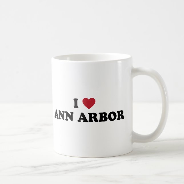 I Liebe Ann Arbor Michigan Tasse (Rechts)