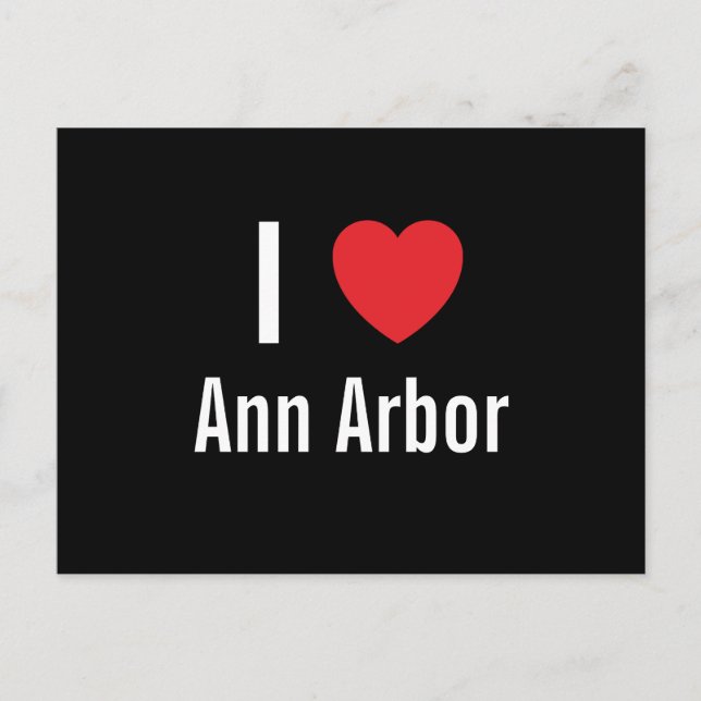 I Liebe Ann Arbor Postkarte (Vorderseite)