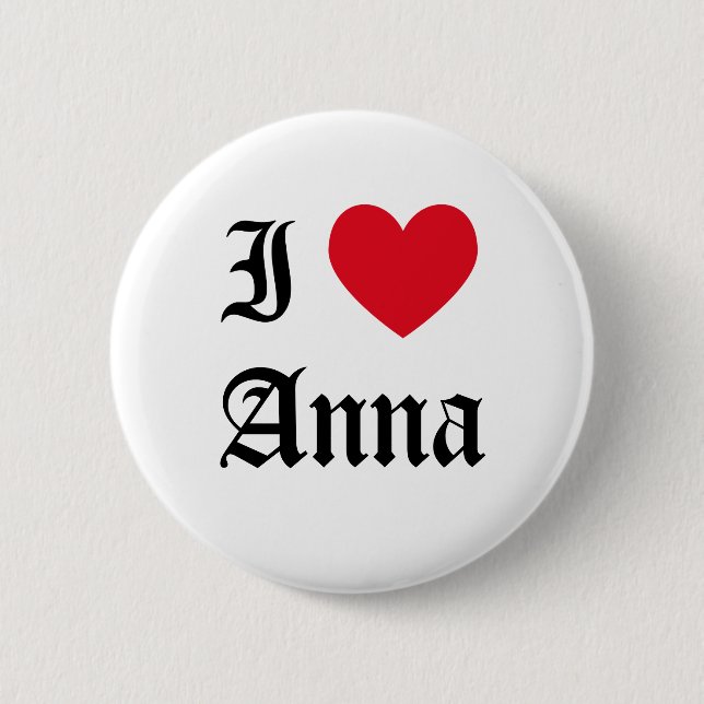 I Liebe Anna Button (Vorderseite)