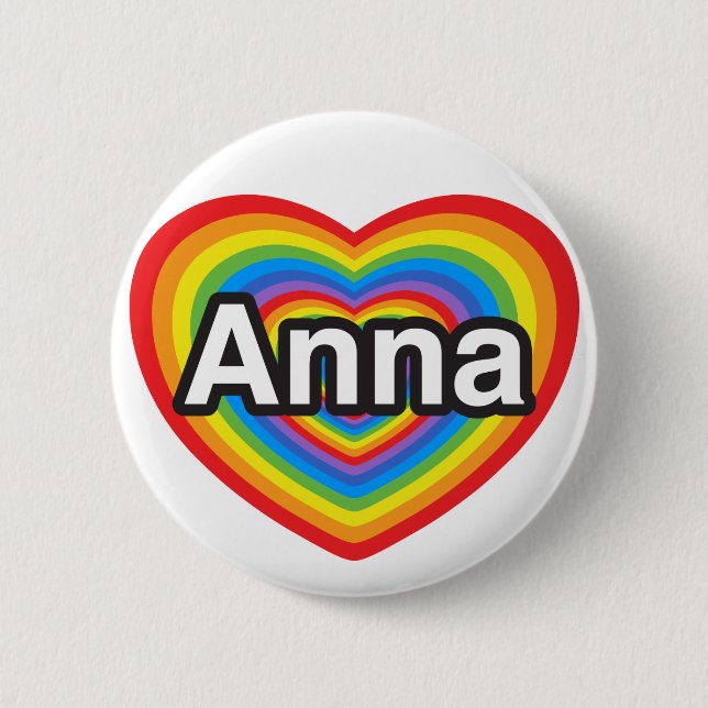 I Liebe Anna. Liebe I Sie Anna. Herz Button (Vorderseite)