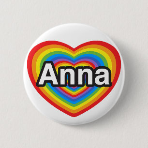 I Liebe Anna. Liebe I Sie Anna. Herz Button