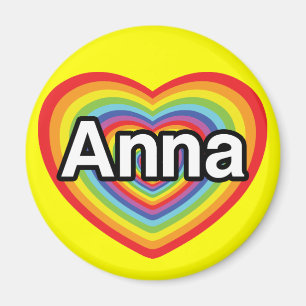 I Liebe Anna, Regenbogenherz Magnet