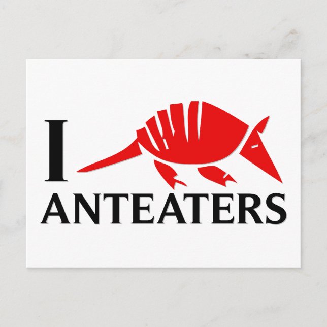 I Liebe Anteaters Postkarte (Vorderseite)