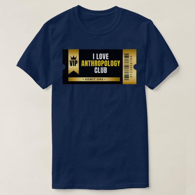 I Liebe Anthropologie Club Ticket T-Shirt (Design vorne)