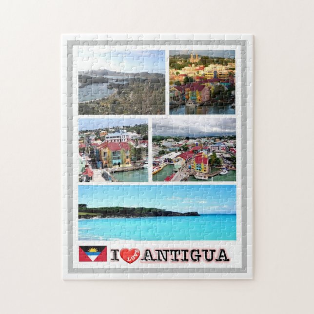 I LIEBE Antigua - Puzzle (Vertikal)