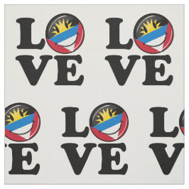 I Liebe Antigua und lächelnde Flagge Barbuda Stoff