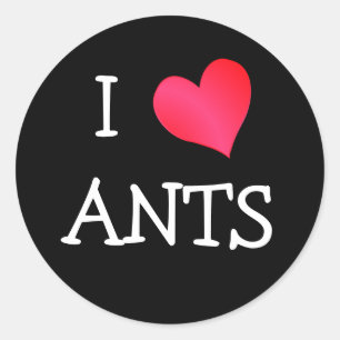 I Liebe Ants Runder Aufkleber