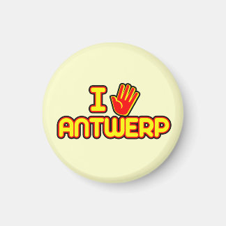 I Liebe Antwerpen (Hand) Magnet