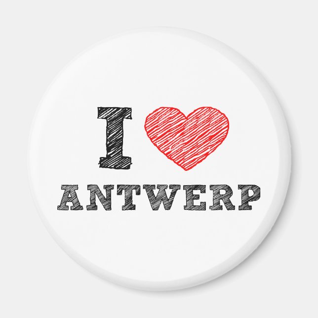 I Liebe Antwerpen Magnet (Vorne)