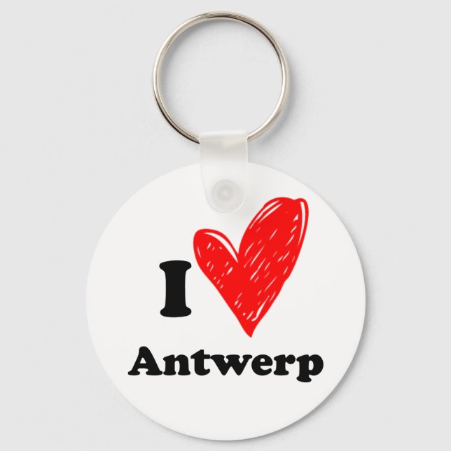 I Liebe Antwerpen Schlüsselanhänger (Vorderseite)