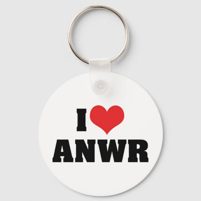 I Liebe ANWR Schlüsselanhänger (Vorderseite)
