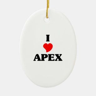 I Liebe Apex Keramik Ornament