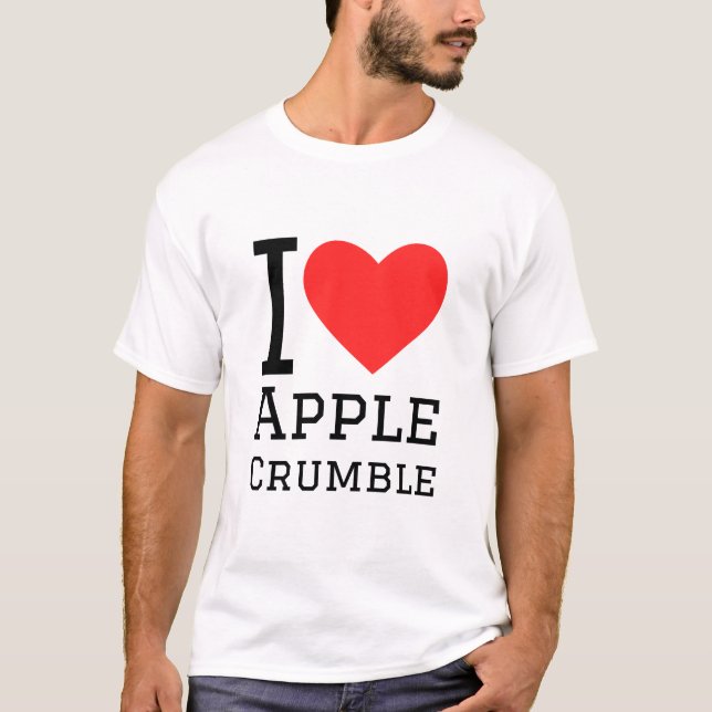 I Liebe Apfel bröckeln T-Shirt (Vorderseite)