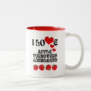 I LIEBE Apple Turnovers Zweifarbige Tasse